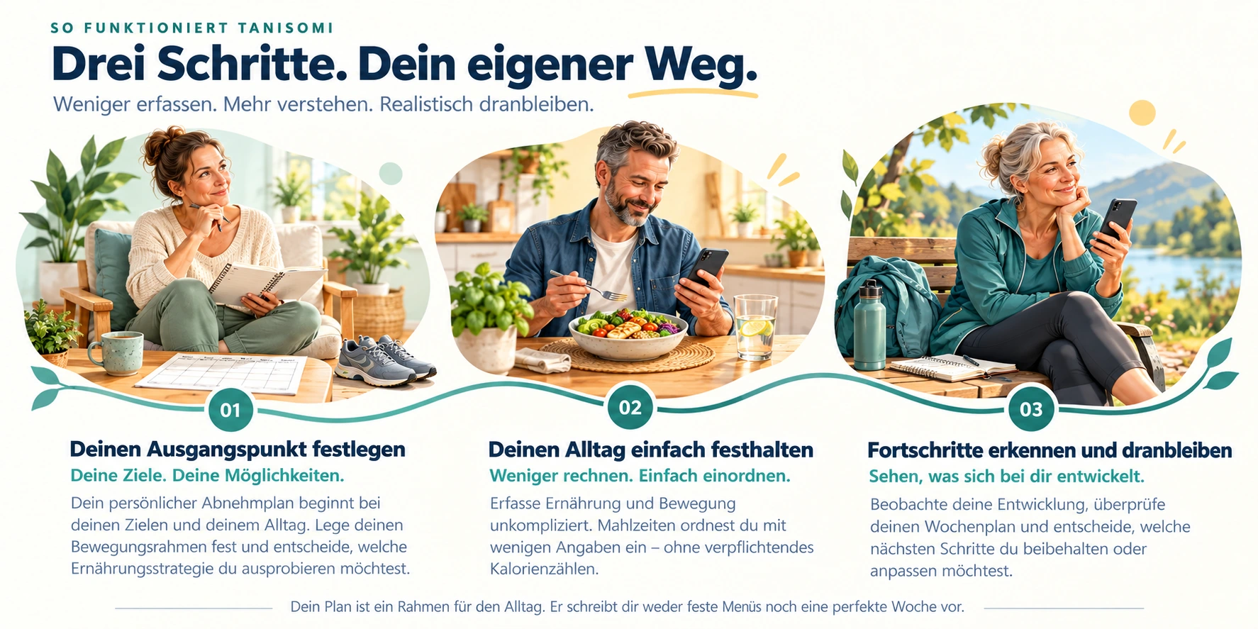 Frau plant zu Hause ihre Ziele und verfügbaren Zeiten.